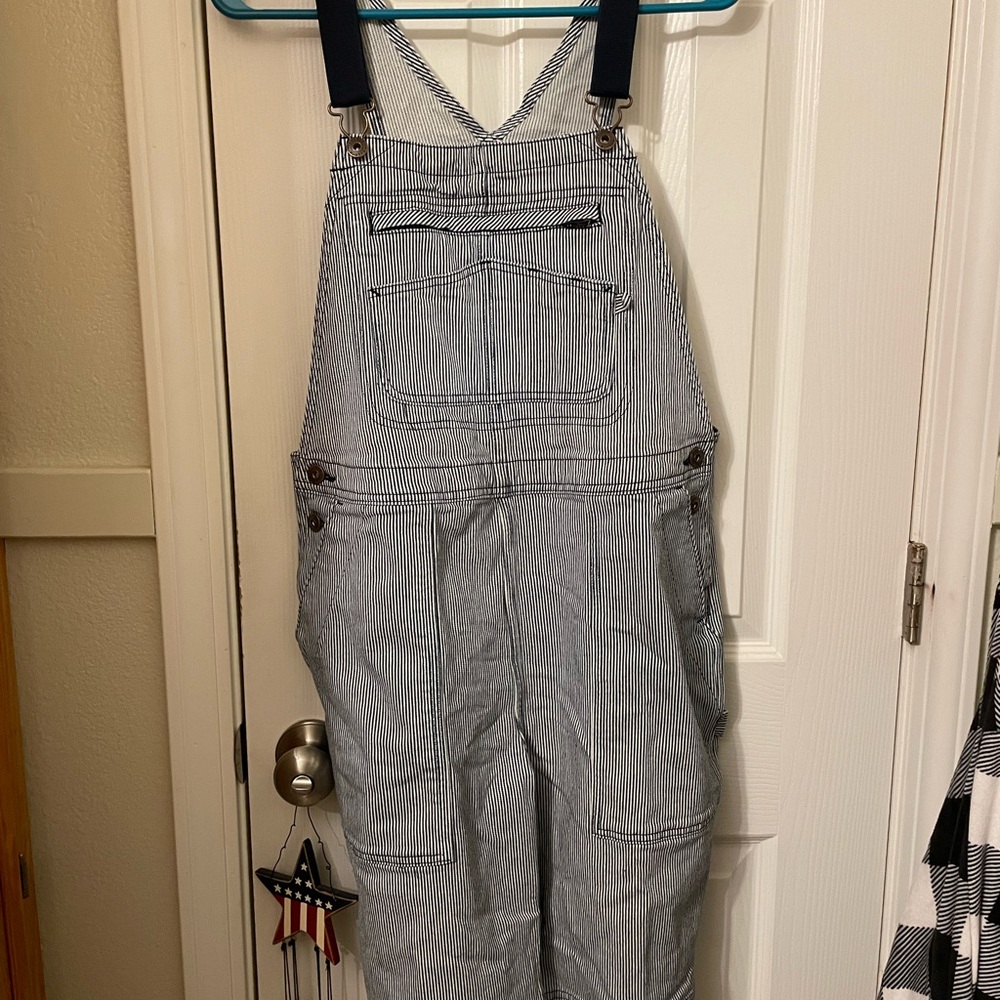 Duluth Striped Denim Overalls